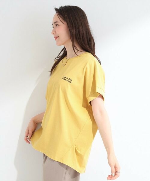SHOO・LA・RUE / シューラルー カットソー | 【汗じみ防止/ひんやり/S-LL】インせず着られる 刺繍ロゴTシャツ | 詳細22