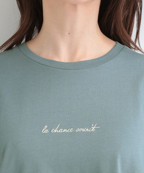 SHOO・LA・RUE / シューラルー カットソー | 【汗じみ防止/ひんやり/S-LL】インせず着られる 刺繍ロゴTシャツ | 詳細28