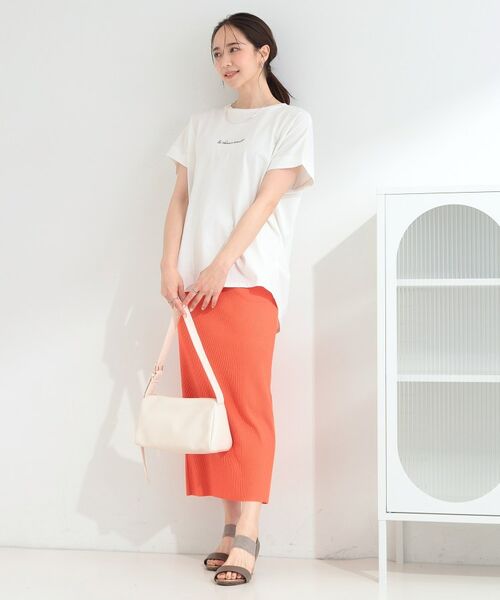 SHOO・LA・RUE / シューラルー カットソー | 【汗じみ防止/ひんやり/S-LL】インせず着られる 刺繍ロゴTシャツ | 詳細7