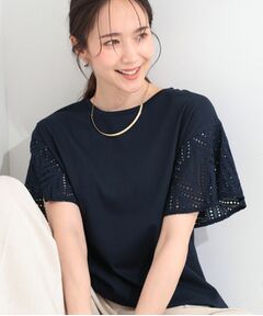 SHOO・LA・RUE / シューラルー カットソー | 【汗じみ防止/ひんやり/S-LL】お袖フレアレースTシャツ