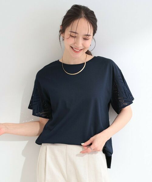 SHOO・LA・RUE / シューラルー カットソー | 【汗じみ防止/ひんやり/S-LL】お袖フレアレースTシャツ | 詳細17
