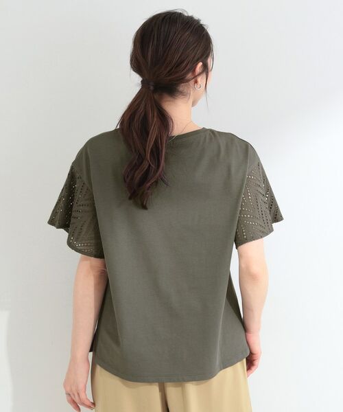 SHOO・LA・RUE / シューラルー カットソー | 【汗じみ防止/ひんやり/S-LL】お袖フレアレースTシャツ | 詳細6