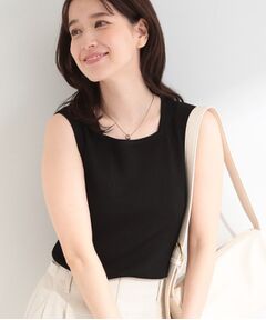 SHOO・LA・RUE / シューラルー ニット・セーター | 【S-LL】見せてもキレイ スクエアネック リブタンクトップ