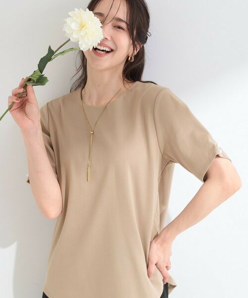 SHOO・LA・RUE / シューラルー カットソー | アクセサリー付き カットジョーゼットプルオーバー（ベージュ(052)）