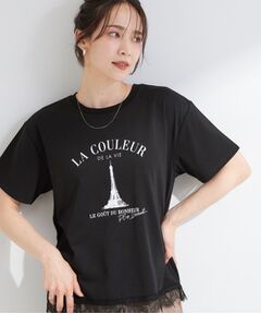 SHOO・LA・RUE / シューラルー Tシャツ | 【S-LL/UV】選べる3柄 裾レースひんやりプリントTシャツ