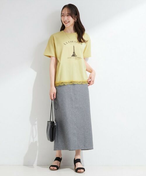 SHOO・LA・RUE / シューラルー Tシャツ | 【S-LL/UV】選べる3柄 裾レースひんやりプリントTシャツ | 詳細15
