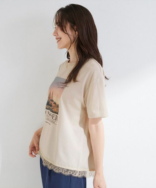 SHOO・LA・RUE / シューラルー Tシャツ | 【S-LL/UV】選べる3柄 裾レースひんやりプリントTシャツ | 詳細18