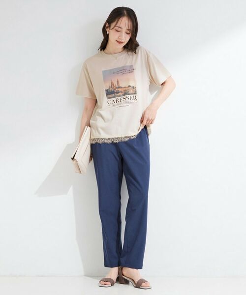 SHOO・LA・RUE / シューラルー Tシャツ | 【S-LL/UV】選べる3柄 裾レースひんやりプリントTシャツ | 詳細19