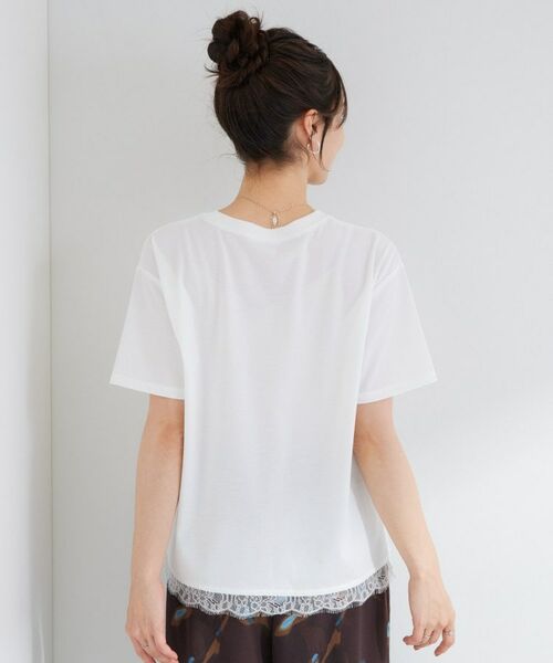 SHOO・LA・RUE / シューラルー Tシャツ | 【S-LL/UV】選べる3柄 裾レースひんやりプリントTシャツ | 詳細2