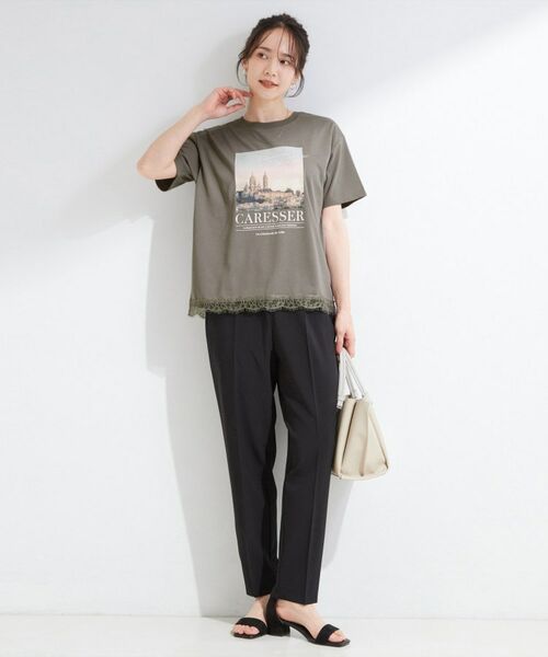 SHOO・LA・RUE / シューラルー Tシャツ | 【S-LL/UV】選べる3柄 裾レースひんやりプリントTシャツ | 詳細7