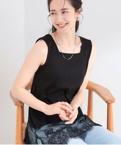 SHOO・LA・RUE / シューラルー キャミソール・チューブトップ | 【前後2WAY/洗濯機可/S-LL】レイヤードの幅が広がる！裾レースタンクトップ