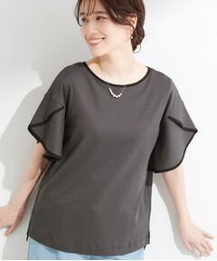 SHOO・LA・RUE / シューラルー カットソー | 【SHOO ICE】ひんやり 配色パイピング フレアスリーブ