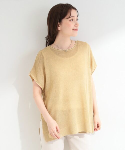 SHOO・LA・RUE / シューラルー その他トップス | 【2点SET/洗濯機可/S-LL】体型カバーも叶う ラメ畦ニット＆タンクSET | 詳細11