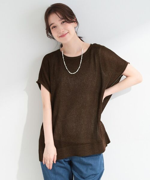 SHOO・LA・RUE / シューラルー その他トップス | 【2点SET/洗濯機可/S-LL】体型カバーも叶う ラメ畦ニット＆タンクSET | 詳細17