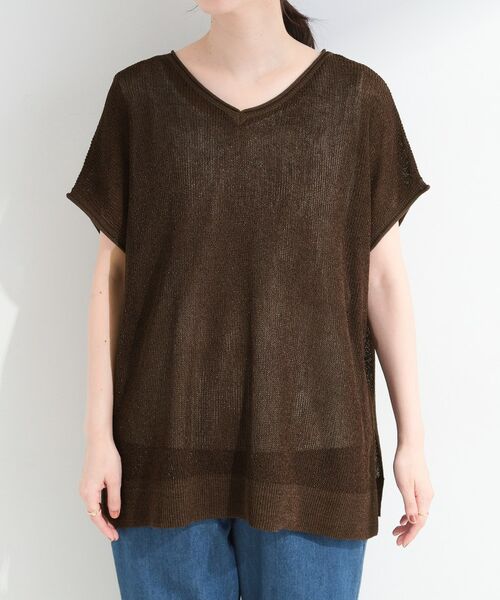 SHOO・LA・RUE / シューラルー その他トップス | 【2点SET/洗濯機可/S-LL】体型カバーも叶う ラメ畦ニット＆タンクSET | 詳細22