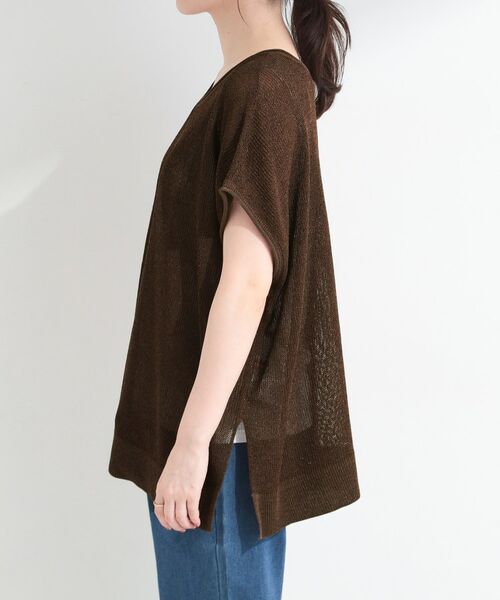SHOO・LA・RUE / シューラルー その他トップス | 【2点SET/洗濯機可/S-LL】体型カバーも叶う ラメ畦ニット＆タンクSET | 詳細23