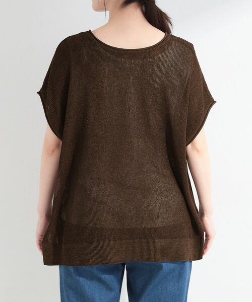 SHOO・LA・RUE / シューラルー その他トップス | 【2点SET/洗濯機可/S-LL】体型カバーも叶う ラメ畦ニット＆タンクSET | 詳細24