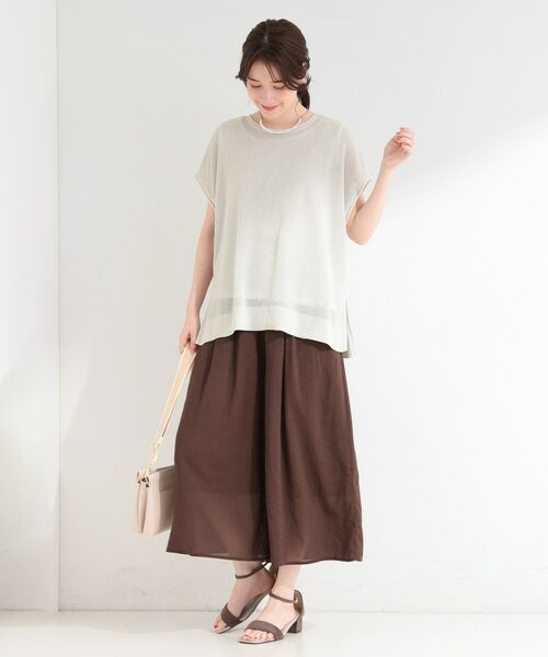 SHOO・LA・RUE / シューラルー その他トップス | 【2点SET/洗濯機可/S-LL】体型カバーも叶う ラメ畦ニット＆タンクSET | 詳細6
