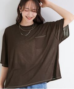 SHOO・LA・RUE / シューラルー カットソー | 【S-LL/体型カバー】ゆるっとこなれる 大人のシアースラブTシャツ