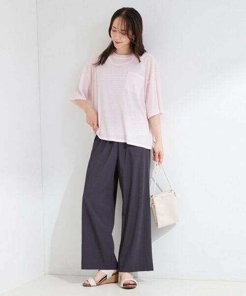 SHOO・LA・RUE / シューラルー カットソー | 【S-LL/体型カバー】ゆるっとこなれる 大人のシアースラブTシャツ | 詳細11
