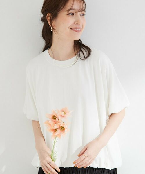 SHOO・LA・RUE / シューラルー カットソー | 【ひんやり】バルーンデザインTシャツ（ホワイト(001)）
