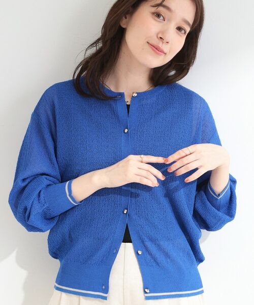 SHOO・LA・RUE / シューラルー カーディガン・ボレロ | ほんのりセミシアーカーディガン（ブルー(593)）