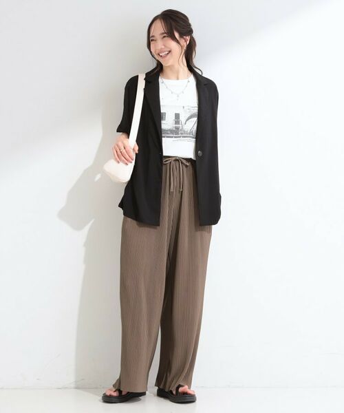 SHOO・LA・RUE / シューラルー セットアップ | すっきり見え ドルマンプリーツセットアップ | 詳細11