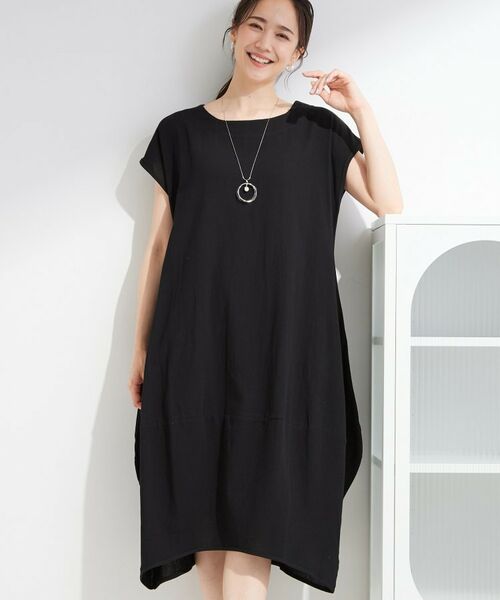 SHOO・LA・RUE / シューラルー ロング・マキシ丈ワンピース | 【大人気商品がリバイバル登場】コクーンロングワンピース（ブラック(019)）