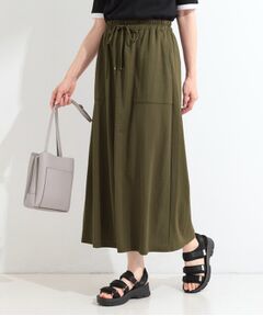 SHOO・LA・RUE / シューラルー ロング・マキシ丈スカート | 【ひんやり/S-LL/洗濯機可】やわらかタッチ ベイカーゆるナロースカート