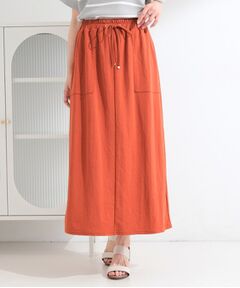 SHOO・LA・RUE / シューラルー ロング・マキシ丈スカート | 【ひんやり/S-LL/洗濯機可】やわらかタッチ ベイカーゆるナロースカート