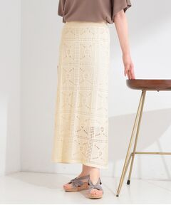 SHOO・LA・RUE / シューラルー ロング・マキシ丈スカート | 華やかクロシェ編み大人かわいいナロースカート