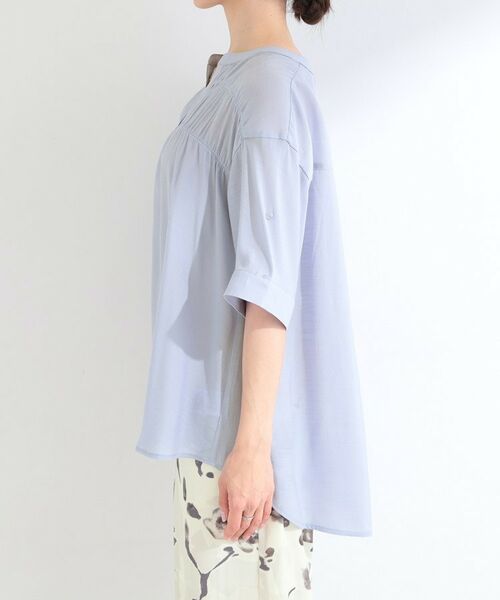 SHOO・LA・RUE / シューラルー シャツ・ブラウス | 【ひんやり/UV/2WAYスリーブ】インせず着られる シャーリングスキッパーブラウス | 詳細23