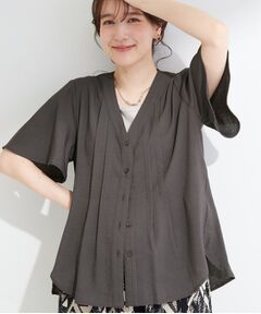 SHOO・LA・RUE / シューラルー シャツ・ブラウス | 【セットアップ可】タック前開きブラウス
