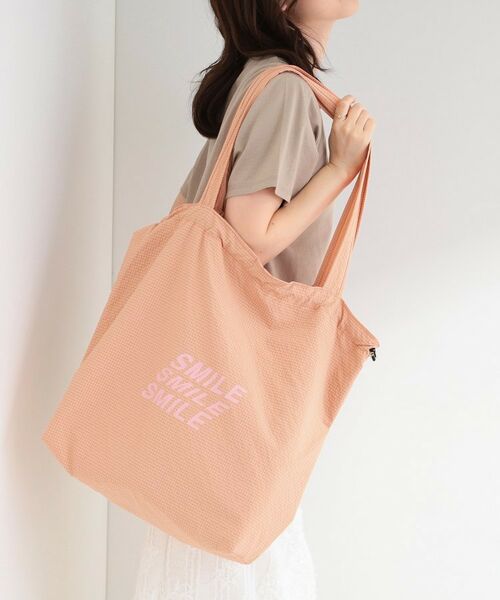 SHOO・LA・RUE / シューラルー トートバッグ | ロゴプリントトートバッグ（ピンク(072)）