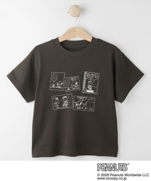 SHOO・LA・RUE / シューラルー Tシャツ | 【PEANUTS/ひんやり/親子リンク】プリントTシャツ(チャコールグレー(214))