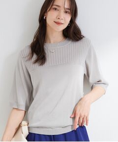 SHOO・LA・RUE / シューラルー ニット・セーター | 【S-LL/二の腕カバー】品よく決まる 5分袖デザインニット