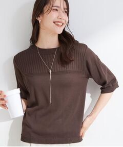 SHOO・LA・RUE / シューラルー ニット・セーター | 【S-LL/二の腕カバー】品よく決まる 5分袖デザインニット
