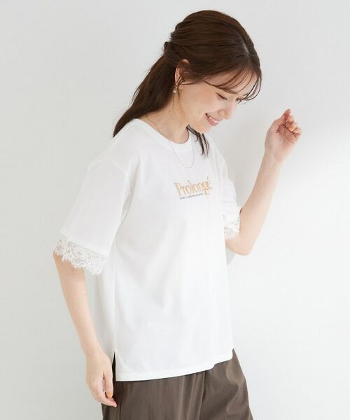 SHOO・LA・RUE / シューラルー カットソー | 【SHOO ICE】ひんやり 袖レースTシャツ | 詳細10