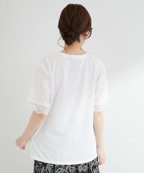SHOO・LA・RUE / シューラルー カットソー | 【SHOO ICE】ひんやり 袖レースTシャツ | 詳細2
