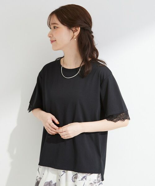 SHOO・LA・RUE / シューラルー カットソー | 【SHOO ICE】ひんやり 袖レースTシャツ | 詳細5