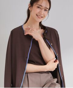 SHOO・LA・RUE / シューラルー カーディガン・ボレロ | 【S-LL/洗濯機可】レイヤード風でこなれ見え 配色カーディガン