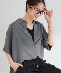 SHOO・LA・RUE / シューラルー シャツ・ブラウス | 【ひんやり/S-LL】さらり快適 洗濯後しわになりにくい とろみストライプシャツ
