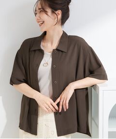 SHOO・LA・RUE / シューラルー シャツ・ブラウス | 【ひんやり/S-LL】さらり快適 洗濯後しわになりにくい とろみストライプシャツ