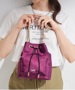 SHOO・LA・RUE / シューラルー ショルダーバッグ | 【Lee別注／撥水】スタッズ巾着ショルダーバッグ