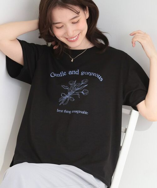 SHOO・LA・RUE / シューラルー Tシャツ | 【SHOO ICE】プリントアソートTシャツ(ブラック(319))