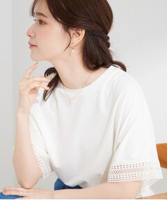 SHOO・LA・RUE / シューラルー カットソー | 【SHOO ICE】ひんやりとろみレース付きトップス