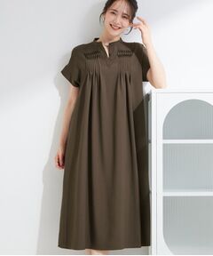 SHOO・LA・RUE / シューラルー ミニ丈・ひざ丈ワンピース | 【S-LL/洗濯機可】ピンタックデザインがサマ見え Aラインワンピース