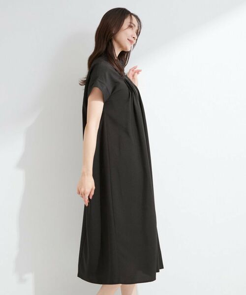 SHOO・LA・RUE / シューラルー ミニ丈・ひざ丈ワンピース | 【S-LL/洗濯機可】ピンタックデザインがサマ見え Aラインワンピース | 詳細2