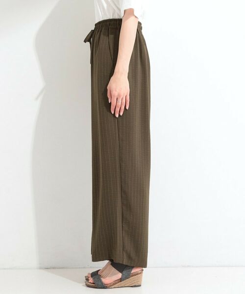 SHOO・LA・RUE / シューラルー ショート・ハーフ・半端丈パンツ | 【着丈選べる/ひんやり/洗濯後しわになりにくい】ジャカードストライプ リラクシーイージーパンツ | 詳細26