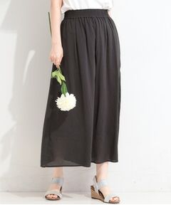 SHOO・LA・RUE / シューラルー ショート・ハーフ・半端丈パンツ | 【裏地ひんやり】さらさらガウチョパンツ